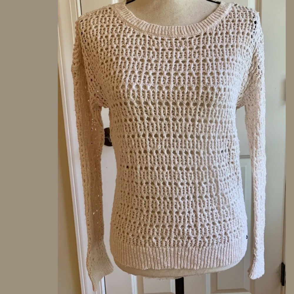 American Eagle Open Weave Cotton Sweater- XS